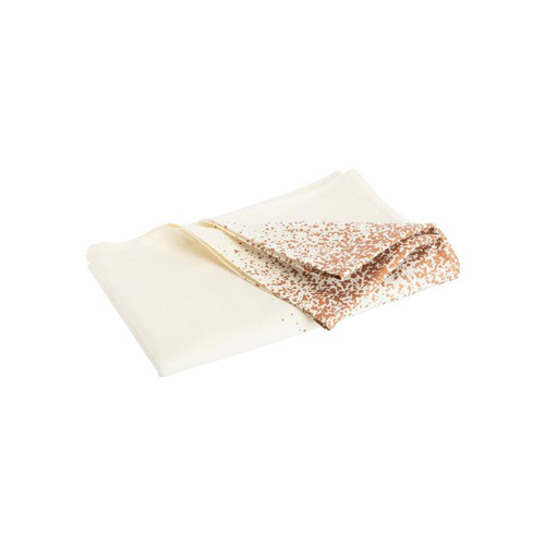 Visuel 1 du produit Nappe en coton blanc à décor central bronze scintillant - 250 x 150 cm