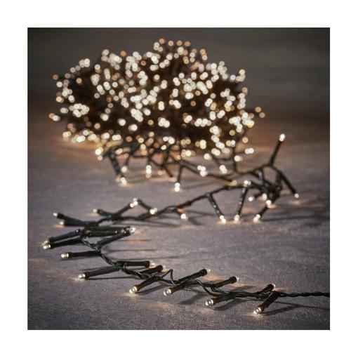 Visuel 1 du produit Guirlande lumineuse de Noël micro LED blanc chaud flicker snake light câble noir 8 fonctions animées intérieur - 11 m