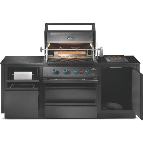 Visuel 1 du produit Cuisine extérieure barbecue gaz noir Napoléon Oasis Big32 - 224,5 x 83 x 129,1 cm