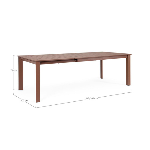 Visuel 2 du produit Table de jardin extensible Bizzotto Konnor Barn - 160/240 x 100 cm
