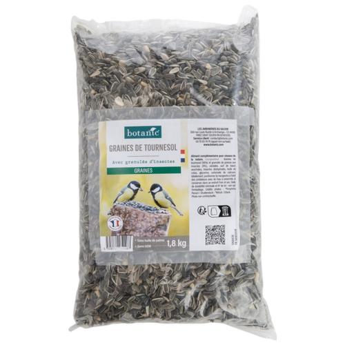 Visuel 1 du produit Graines de tournesol avec granulés aux insectes botanic® - 1,8 kg