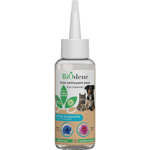 Visuel 1 du produit Soin nettoyant yeux pour chien et chat Biodène – 100 ml