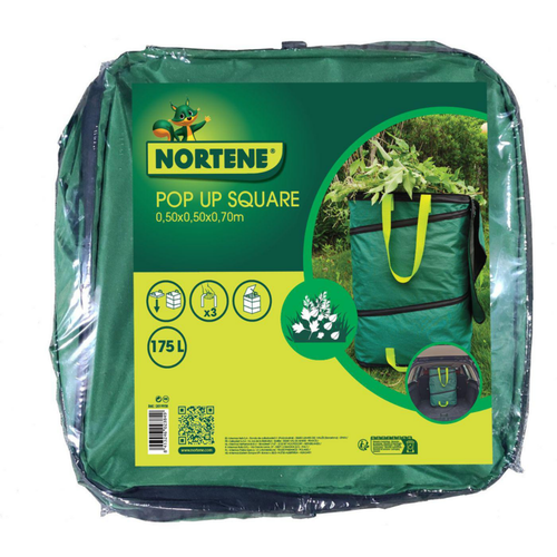 Visuel 1 du produit Sac pop-up vert carré pour végétaux Nortène – 50 x 50 x 70 cm