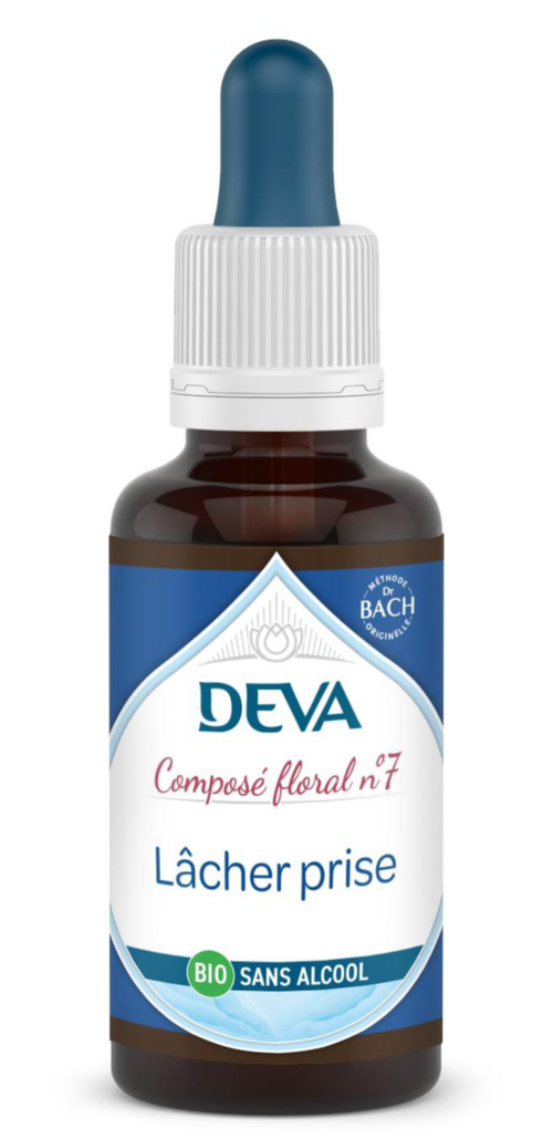 Visuel 1 du produit Complément alimentaire composé floral lâcher-prise bio sans alcool Deva - flacon compte-goutte 30 ml