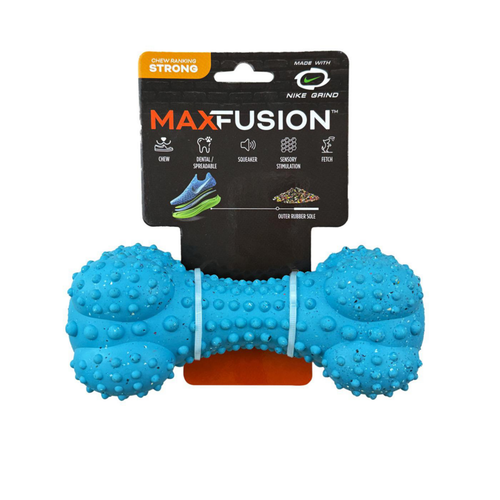Visuel 2 du produit Jouet pour chien en caoutchouc naturel et Nike Grind coloris bleu os Max Fusion - Taille L