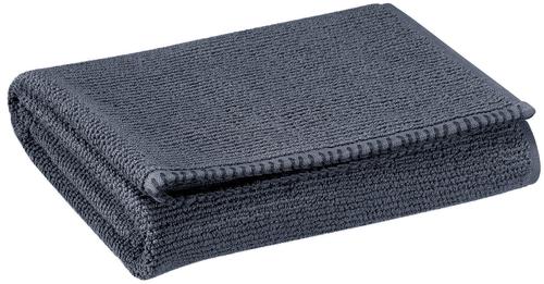 Visuel 2 du produit Serviette de toilette en coton coloris ombre Vivaraise Bora - 100 x 50 cm