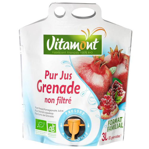 Visuel 1 du produit Pur jus de grenade non filtré bio - 3 L