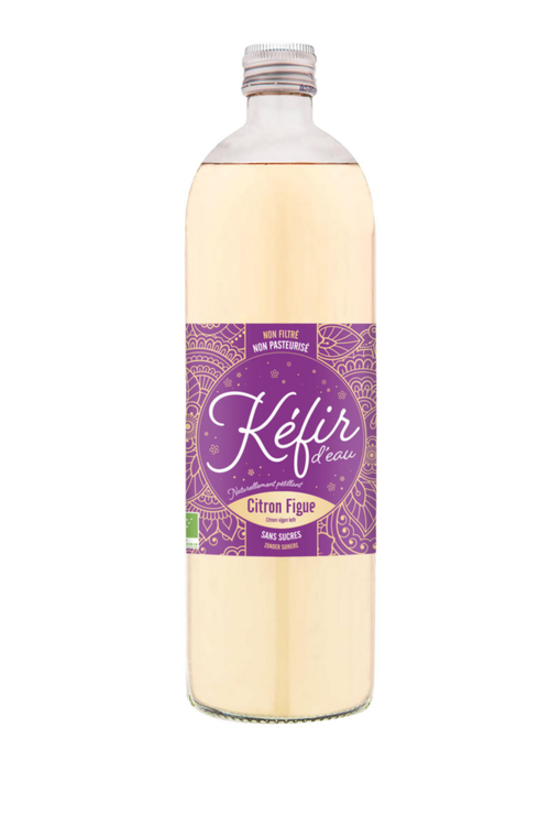 Visuel 1 du produit Kéfir d’eau Bio citron figue en bouteille de verre Vitamont - 75 cl