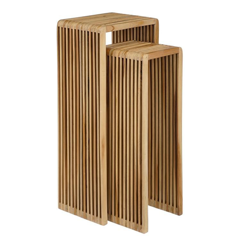 Visuel 1 du produit Sellette haute en bois recyclé marron Yonker - 35 x 25 x 80 cm