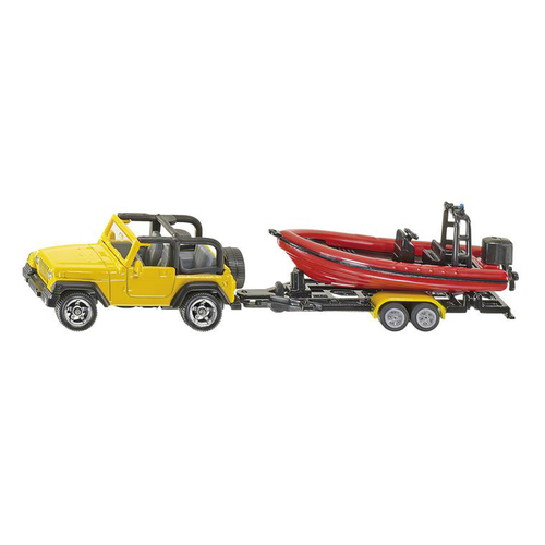 Visuel 1 du produit Jeep avec bateau Siku - echelle 1/64e