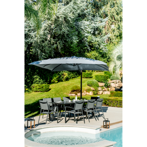 Visuel 4 du produit Parasol déporté anthracide octogonal Royal Garden Royal Deluxe - 3 x 3 m