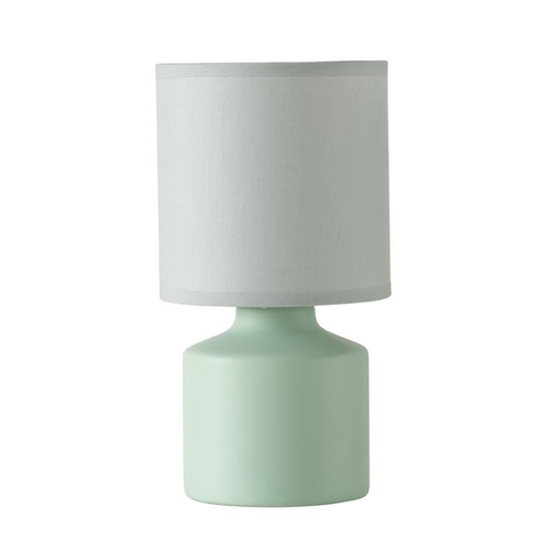 Visuel 1 du produit Lampe à poser en porcelaine verte Alabama - Ø 12,5 x H 24 cm