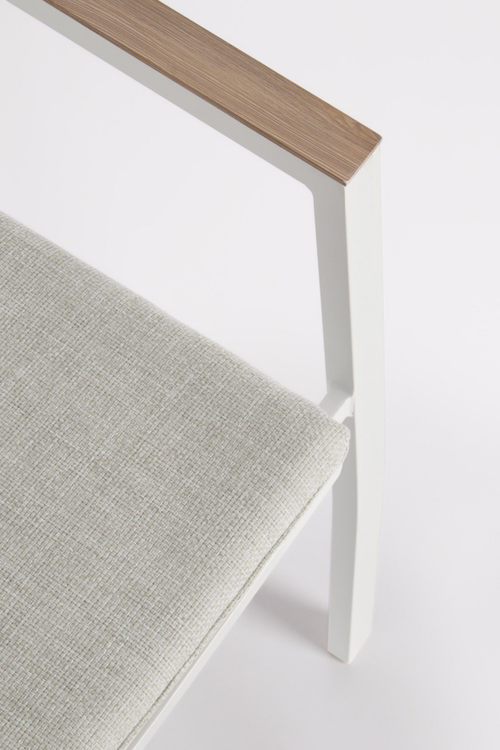 Visuel 4 du produit Fauteuil Calla coloris blanc en aluminium - 58,5 x 55,5 x 90 cm