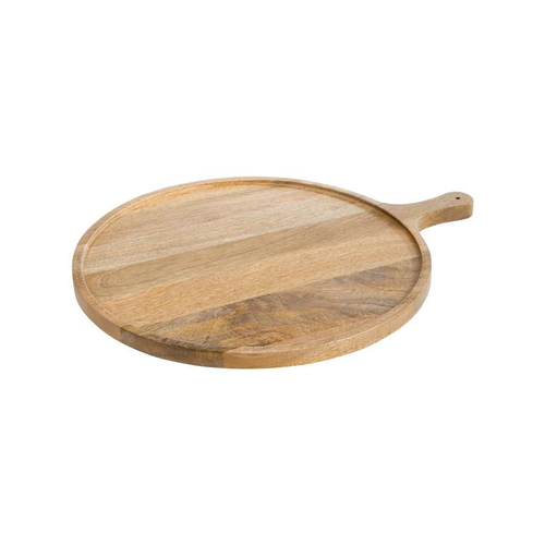 Visuel 1 du produit Plateau de service à pizza en bois de manguier naturel - 50,5 x 40,5 x 2,2 cm