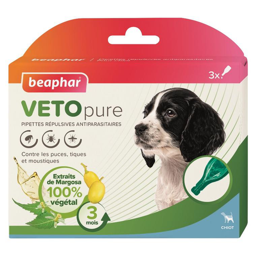 Visuel 1 du produit Pipettes antiparasitaires pour le chiot VETOpure Beaphar – 3 x 1 ml