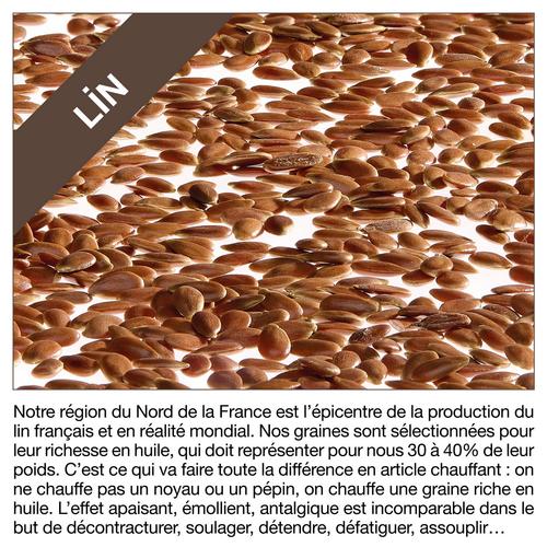 Visuel 8 du produit Coussin chauffant des kinés aux graines de lin Mille Oreillers - 24 x 50 cm
