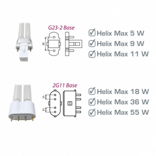 Visuel 4 du produit Lampe UVC de rechange, spéciale Helix Max, AQUA MEDIC - 5 Watts