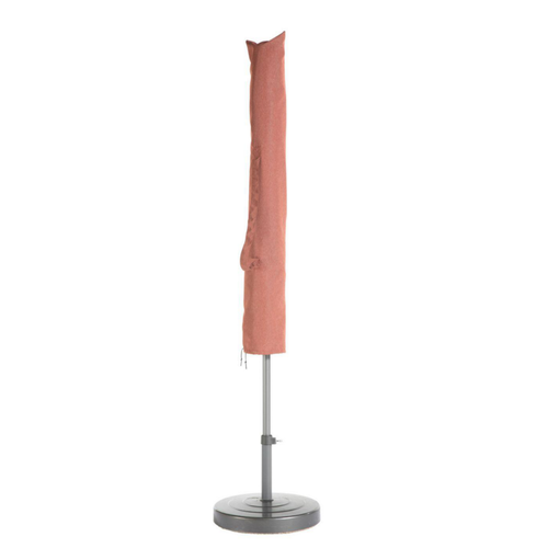 Visuel 3 du produit Parasol rectangulaire à manivelle coloris orange en aluminium et polyester - 210 x 150 cm