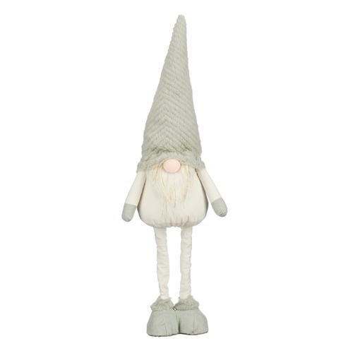 Visuel 1 du produit Personnage de Noël peluche extensible gnome en tissu coloris vert - H 56-75 cm