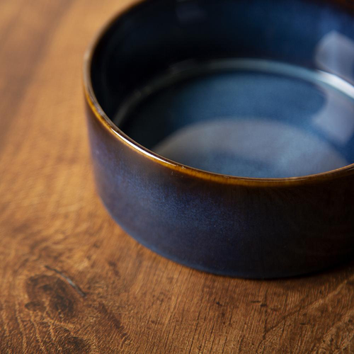 Visuel 4 du produit Gamelle pour chien en grès coloris bleu nuit Reactive Glaze Scruffs - 19 x 19 x 8 cm