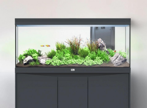 Visuel 1 du produit Aquarium tout équipé, Gris anthracite mat - AQUATLANTIS Volga 200 - 242L