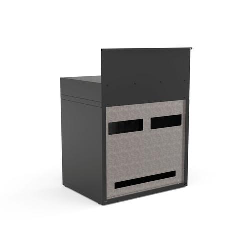 Visuel 3 du produit Support desserte pour plancha coloris noir en acier - 80 x 60 x 109 cm