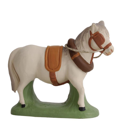 Visuel 1 du produit Animal de crèche de Noël cheval de trait Santons Escoffier - 7 cm