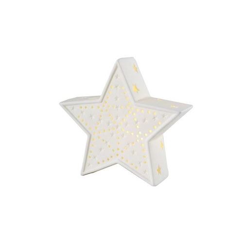 Visuel 2 du produit Étoile lumineuse LED à lumière fixe blanc chaud à piles - 12 cm