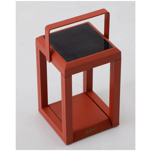 Visuel 1 du produit Lanterne solaire en aluminium terracotta Oxalis - 16 x 16 x 25 cm