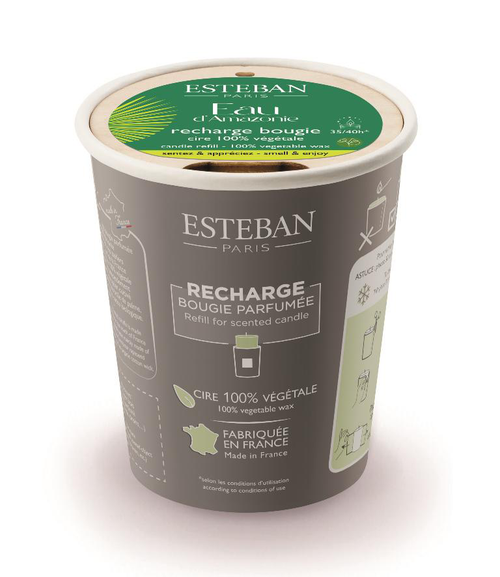 Visuel 1 du produit Recharge de bougie parfumée Esteban senteur Eau d’Amazonie - 180 g