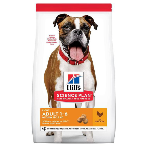 Visuel 1 du produit Croquette pour chien adulte light au poulet Hill's - 12 kg