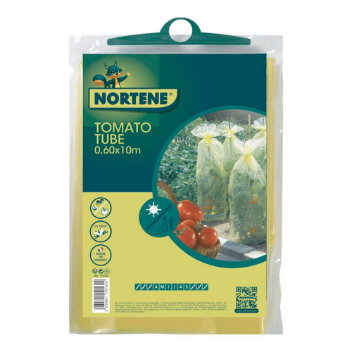 Visuel 1 du produit Housse de croissance pour les tomates coloris jaune Nortene Tomatotube - 1 x 10 m Ø 0,60
