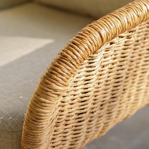 Visuel 2 du produit Salon de jardin en aluminium coloris marron Aralia - 4 éléments (canapé, table basse et deux fauteuils)