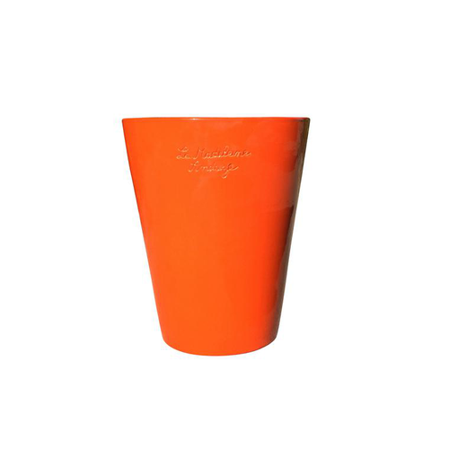 Visuel 1 du produit Pot Mazagran orange en terre cuite émaillée H 46 x Ø 38 cm