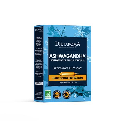Visuel 1 du produit Ashwagandha et bourgeons DIETAROMA - 20 ampoules