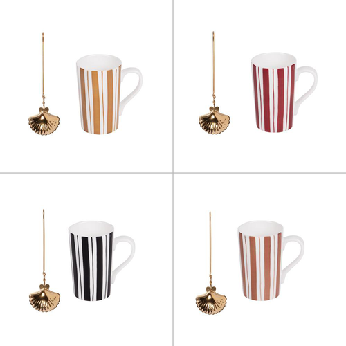 Visuel 1 du produit Coffret tisanière infuseur en porcelaine multicolore  Singita - 40 cl