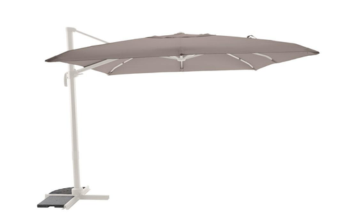 Visuel 1 du produit Parasol déporté coloris beige en aluminium et polyester - 3 x 3 m