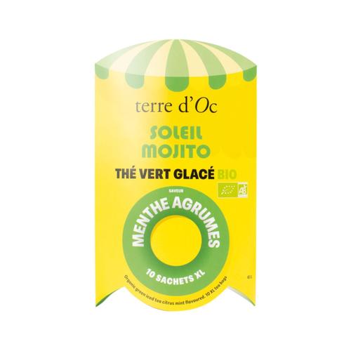 Visuel 1 du produit Thé vert bio glacé menthe Terre d’Oc Soleil Mojito - 10 infusettes