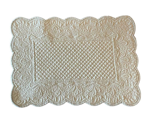 Visuel 1 du produit Set de table écru natural en coton Amandine - 35 x 50 cm