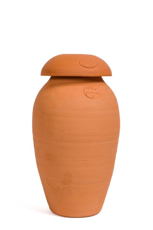Visuel 2 du produit Ollas coloris orange en terre cuite 6 L Poterie Jamet - Ø 23 x 34 cm