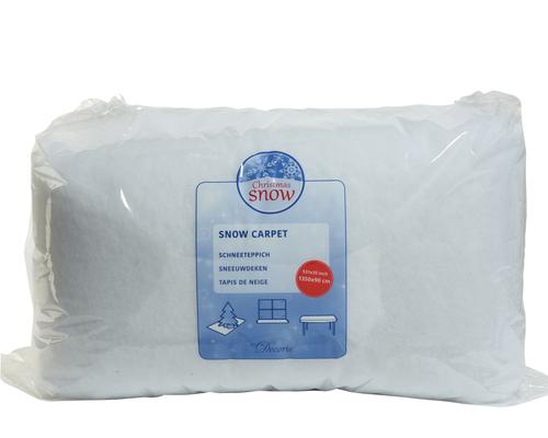 Visuel 1 du produit Tapis de neige artificielle pour décoration de Noël en polyester coloris blanc -  L 1350 x l 90 cm