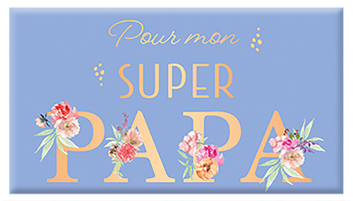 Visuel 1 du produit Chocolat au lait bio « Pour mon Super Papa » Art Grafik - 40 g