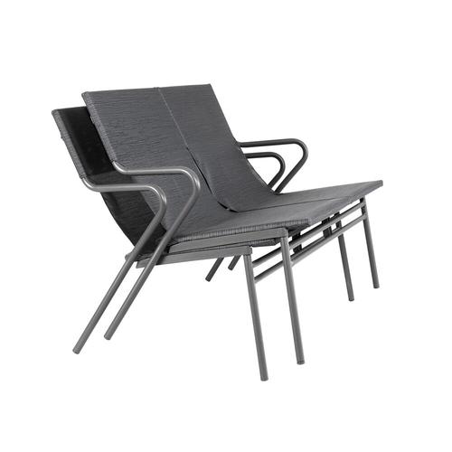 Visuel 4 du produit Canapé d'extérieur en aluminium coloris anthracite Vence Batyline Lafuma - 123 x 69 x 70 cm