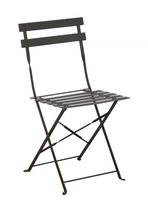 Visuel 1 du produit Chaise pliante métal, modèle Cuba, gris - PROLOISIRS
