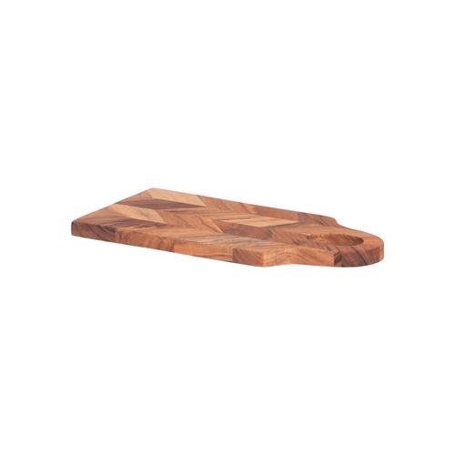 Visuel 2 du produit Planche à découper rectangulaire en bois marron Chevron - 30 x 15 cm