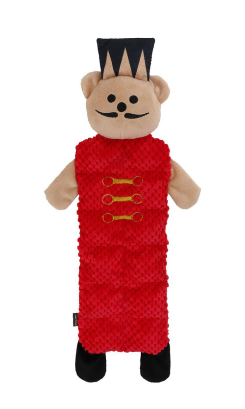 Visuel 1 du produit Peluche plate de Noël pour chien ours casse-noisette coloris rouge Wouapy - grand modèle