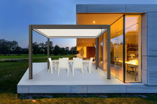 Visuel 8 du produit Pergola bioclimatique manuelle STAR LED 3x4m Grey/Blanc - PROLOISIRS