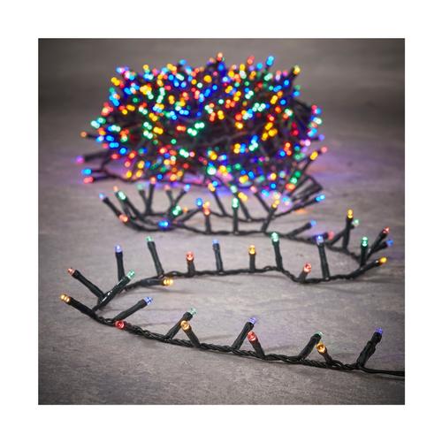 Visuel 1 du produit Guirlande lumineuse de Noël micro LED multicolore flicker snake light câble noir 8 fonctions animées intérieur - 20 m