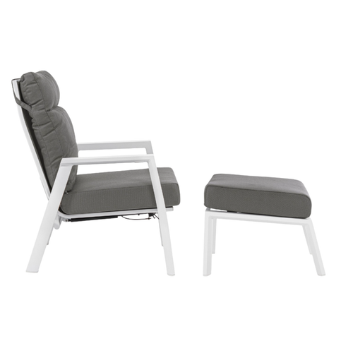 Visuel 4 du produit Pouf ottoman Kledi en aluminium, teinte pelican - BIZZOTTO Kledi