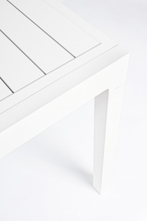 Visuel 5 du produit Table extensible PELAGIUS en aluminium -Blanc - BIZZOTTO - 83/166x80cm